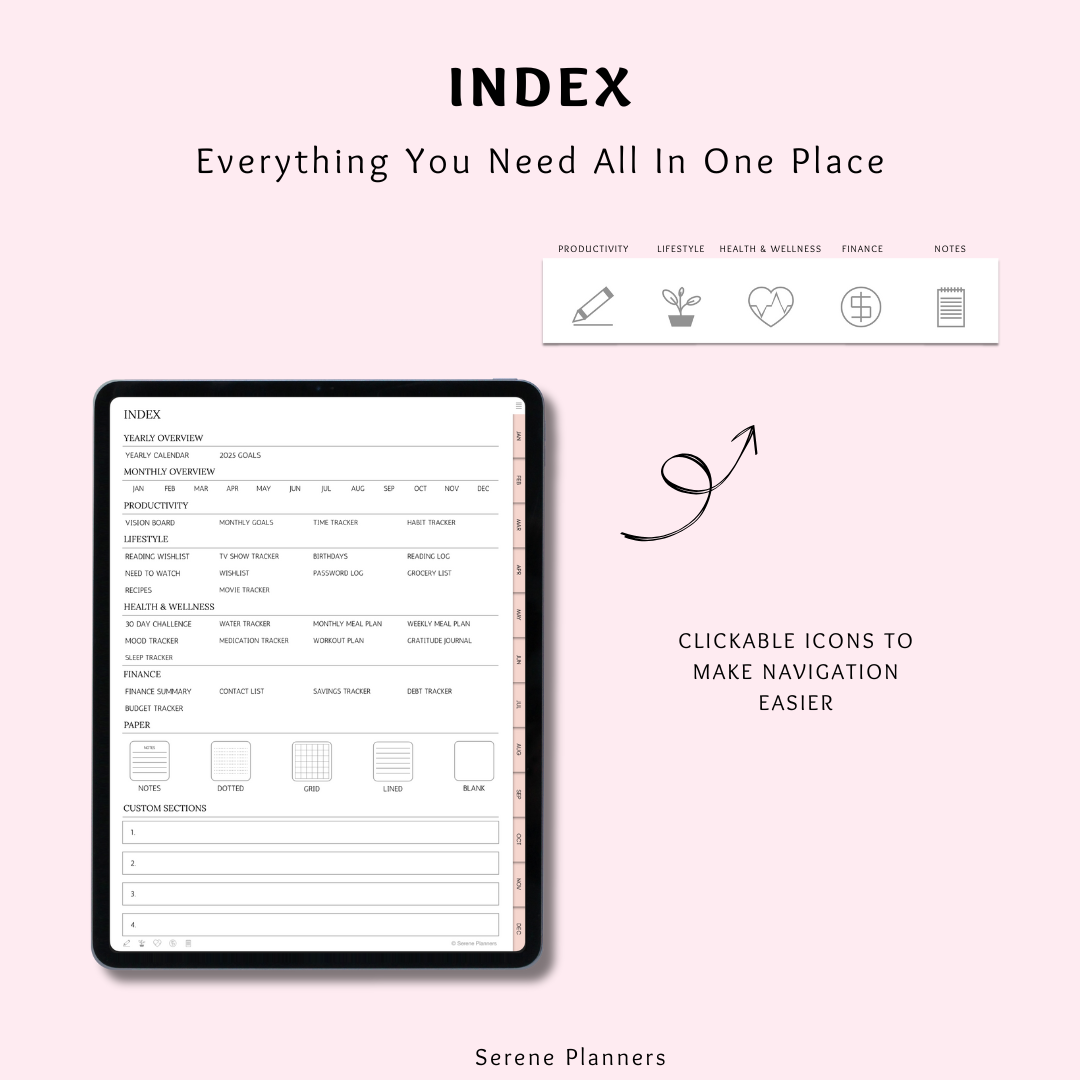 2025 Digital Planner - Pink