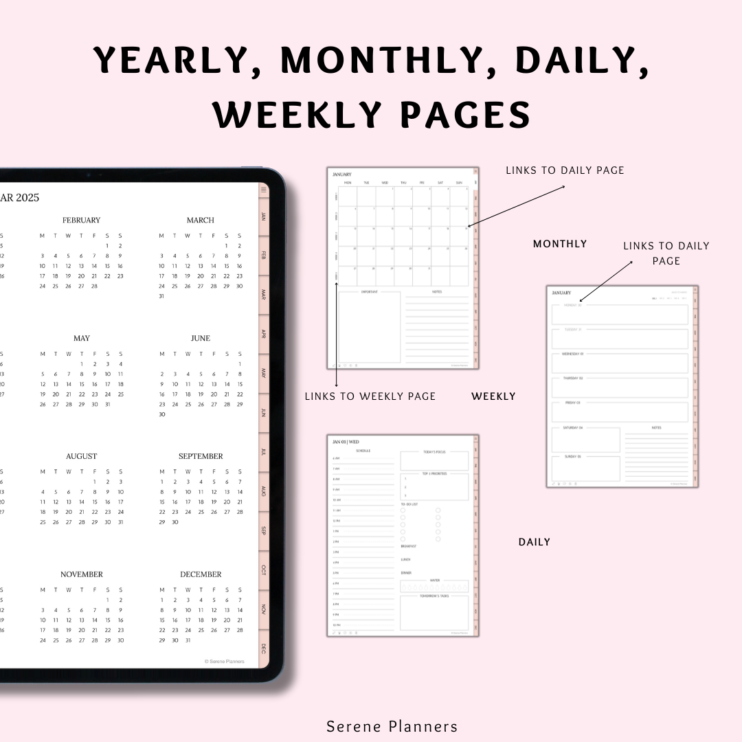 2025 Digital Planner - Pink