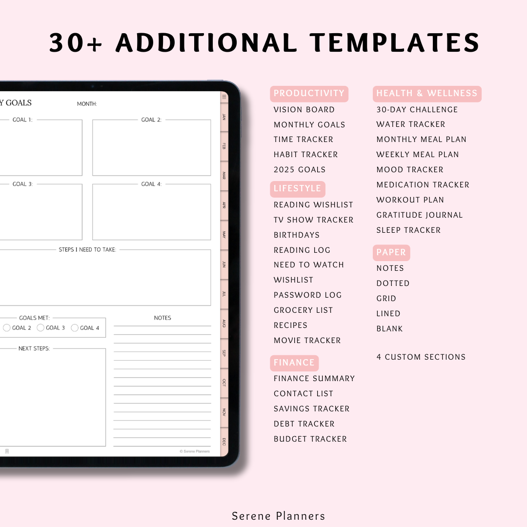 2025 Digital Planner - Pink