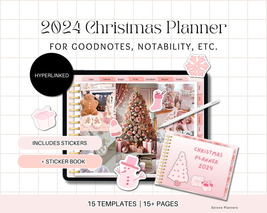 2024 Christmas Planner and Christmas Sticker Bundle