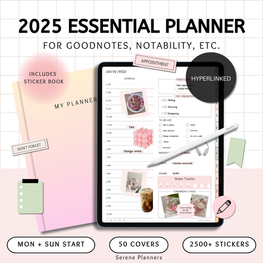 2025 Essential Planner - Pastel