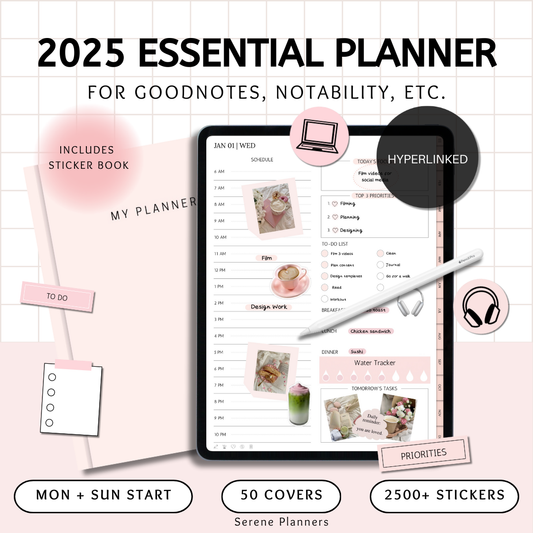 2025 Essential Planner - Pink