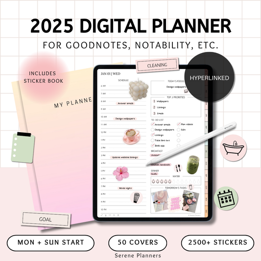 2025 Minimalistic Planner - Pastel