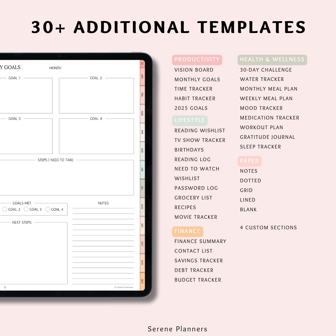 2025 Minimalistic Planner - Pastel