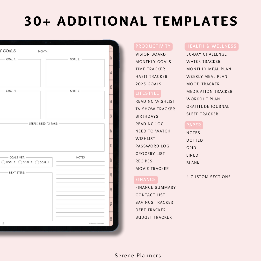 2025 Minimalistic Planner - Pink