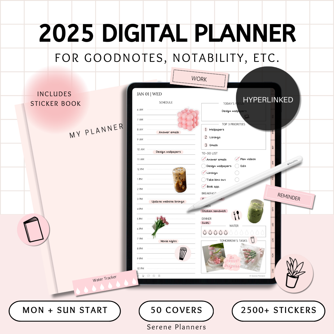 2025 Minimalistic Planner - Pink