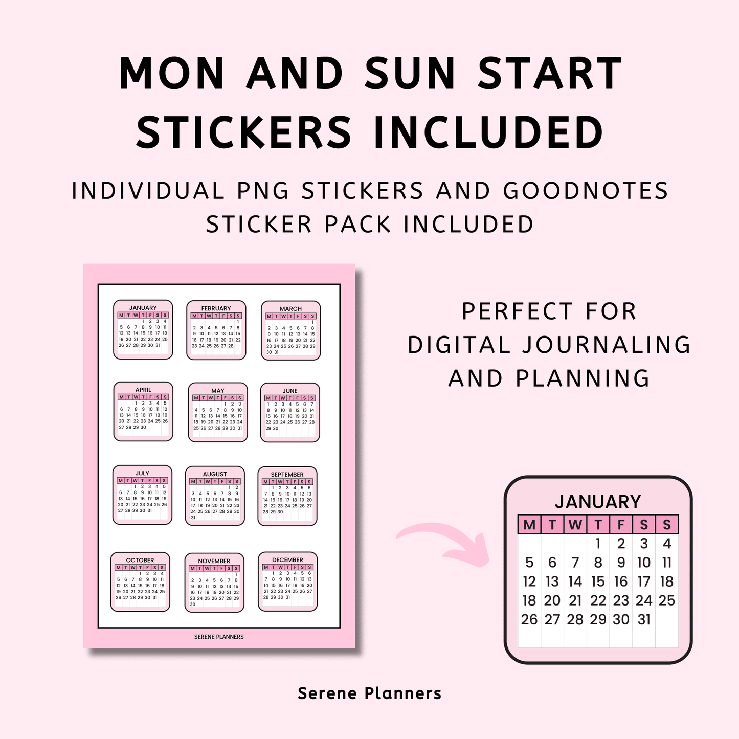 2026 Calendar Stickers