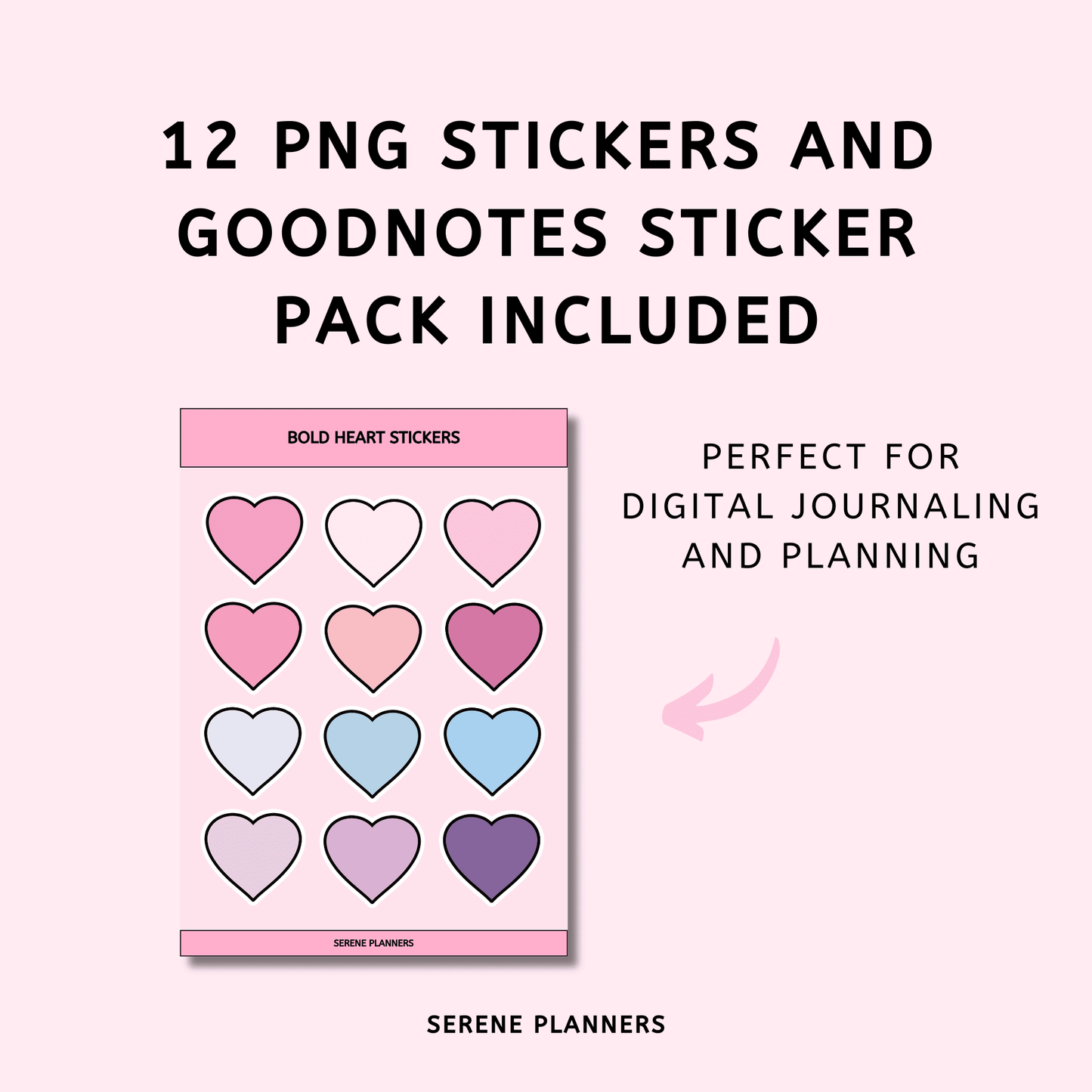 Bold Heart Stickers
