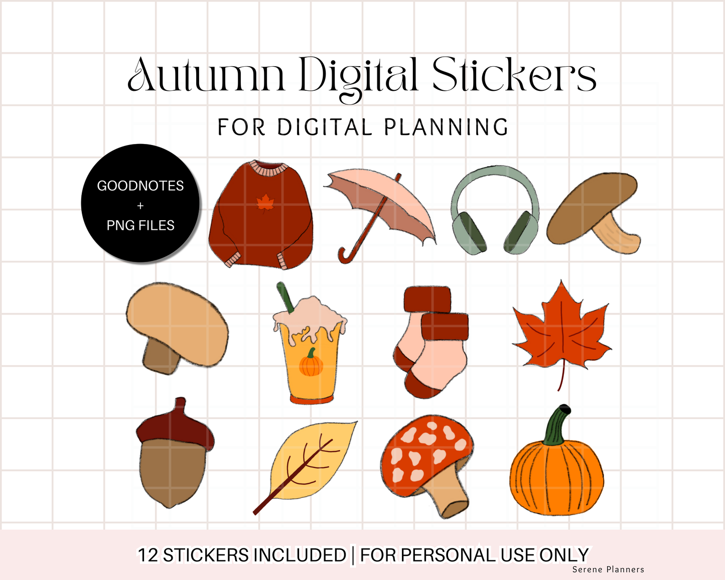 Digital Autumn Stickers 2024