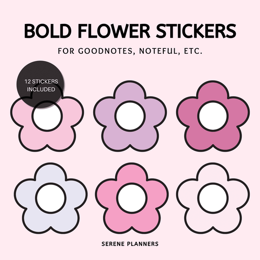 Bold Flower Stickers