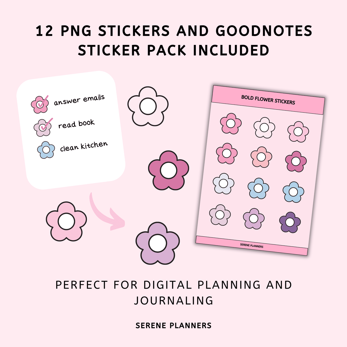 Bold Flower Stickers