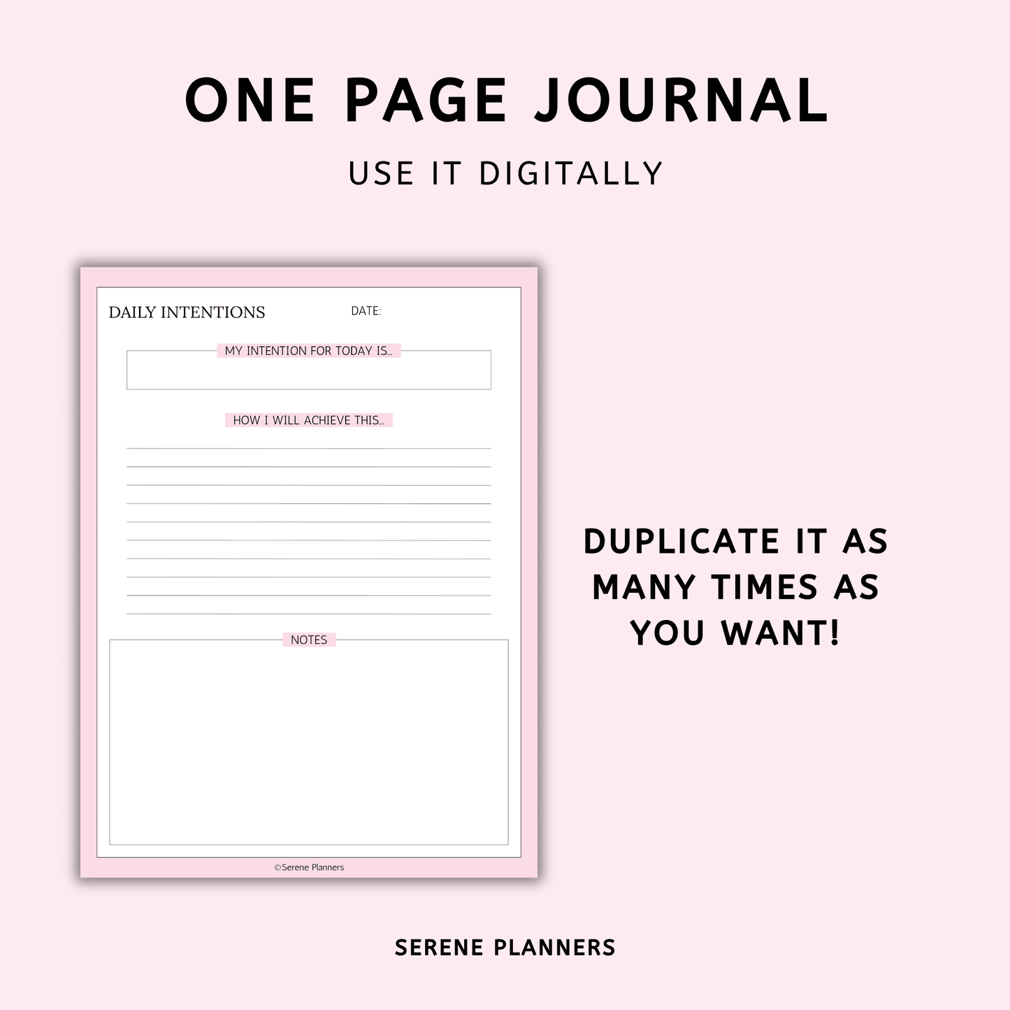 Daily Intentions Journal