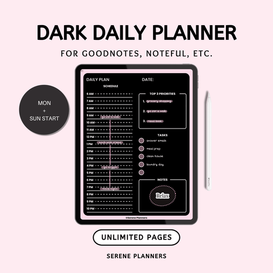 Dark Daily Planner