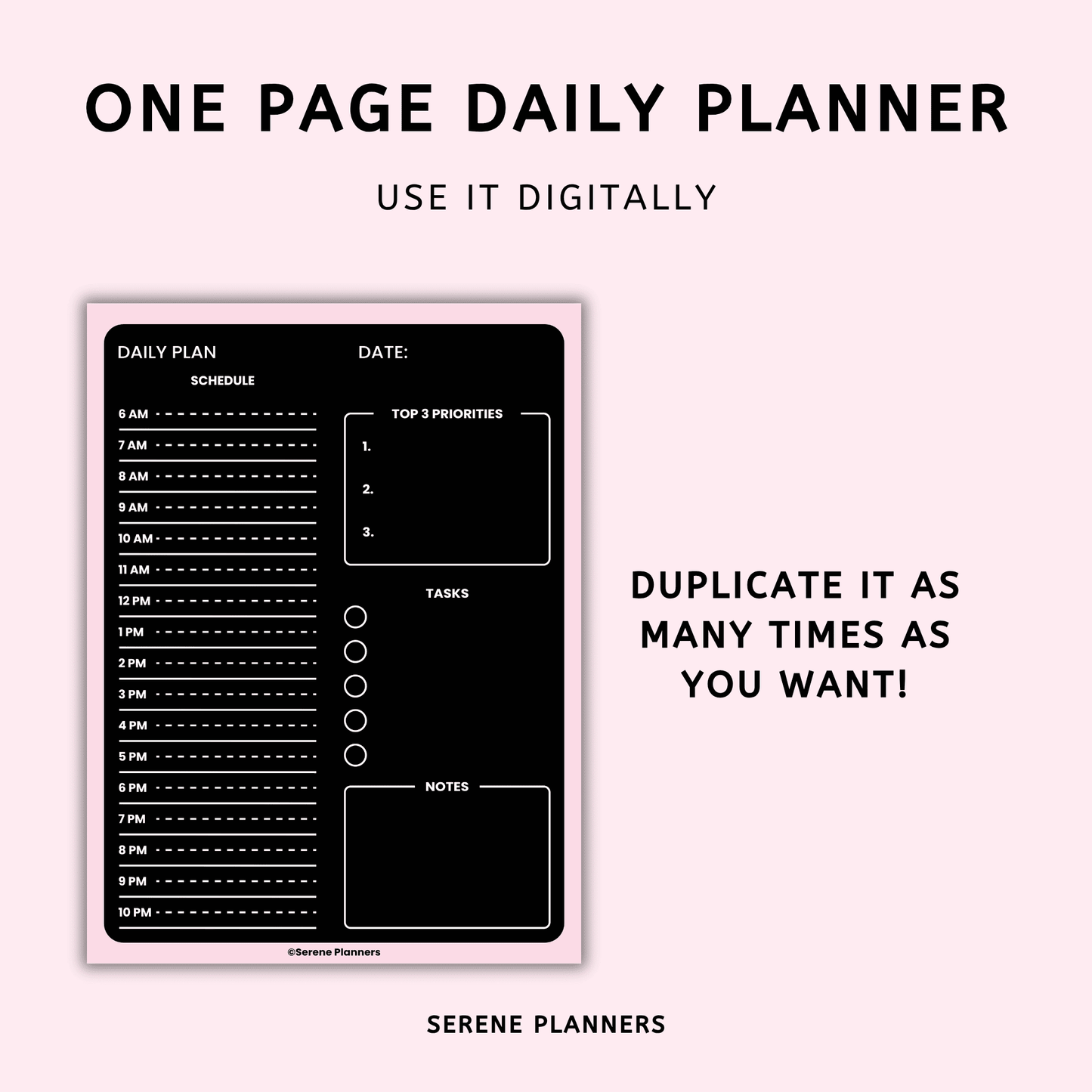 Dark Daily Planner