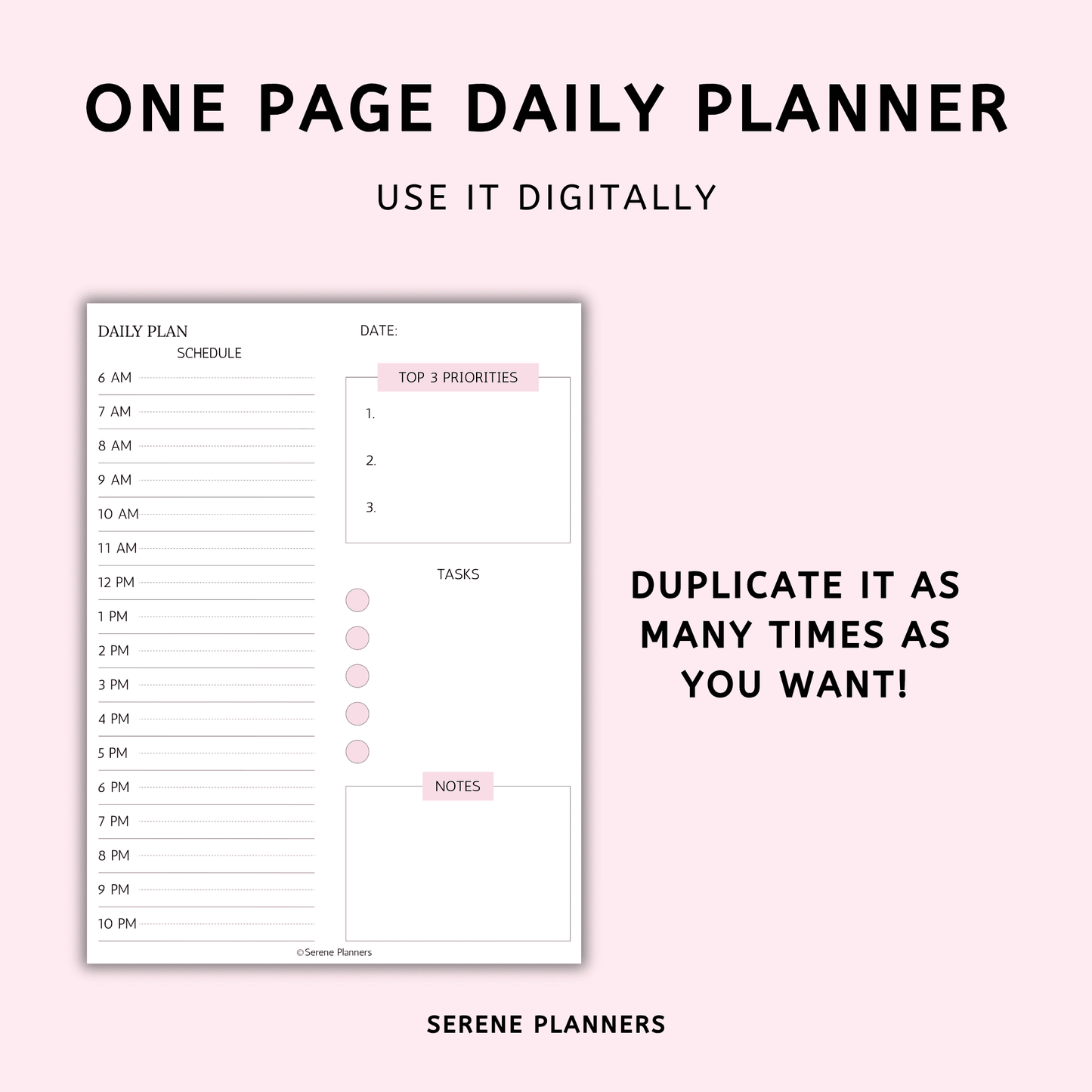 Minimalistic Daily Planner