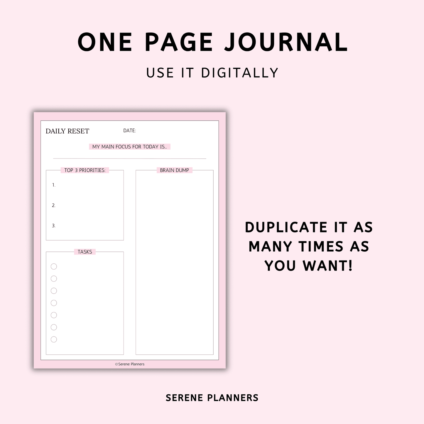 Daily Reset Journal