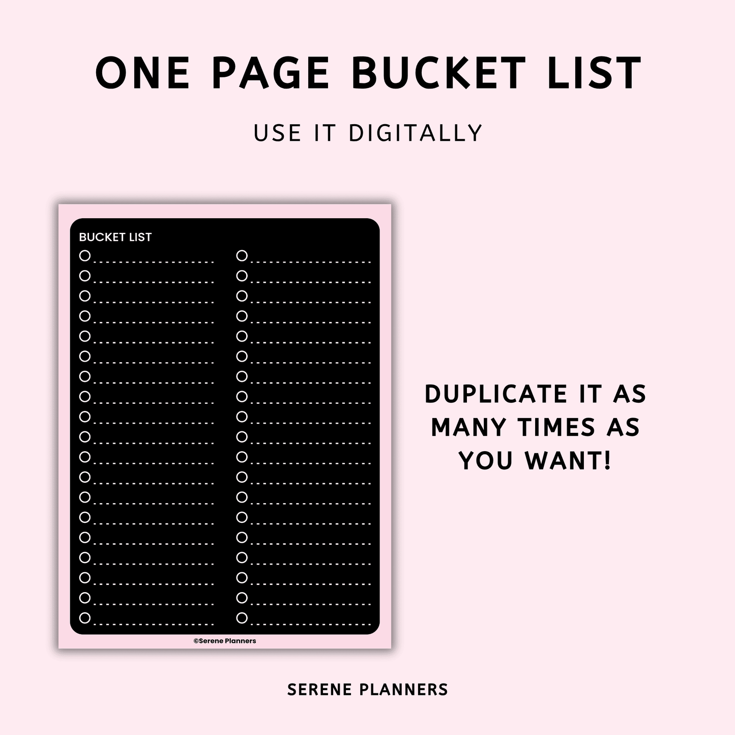 Dark Bucket List