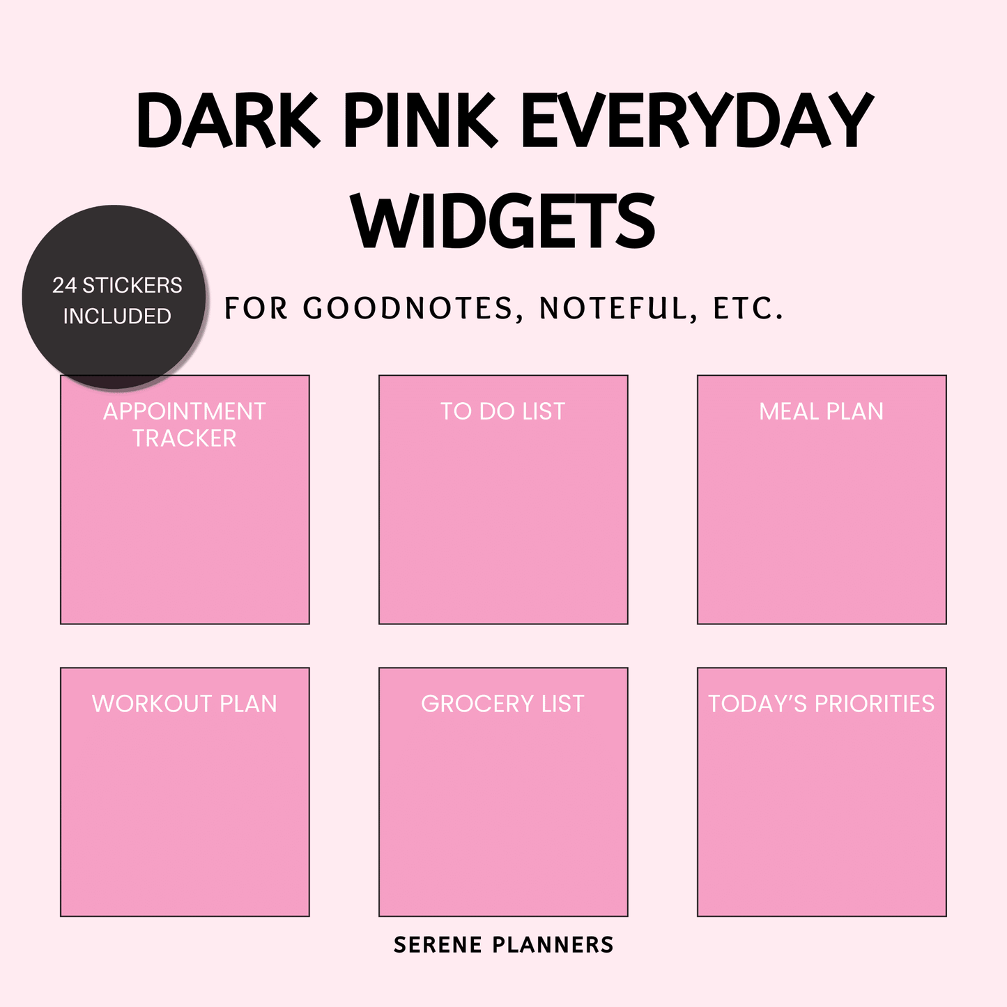 Dark Pink Everyday Widgets