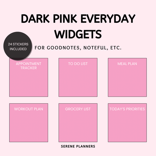 Dark Pink Everyday Widgets