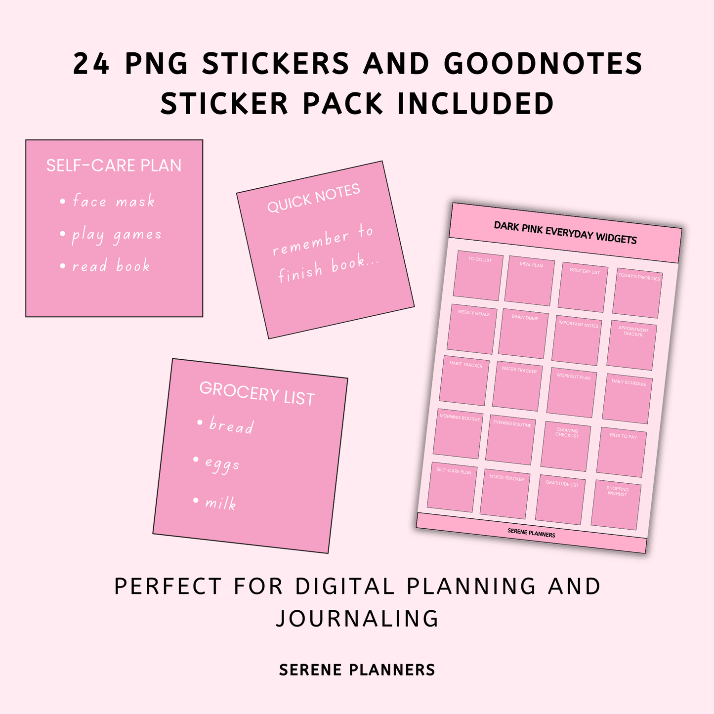 Dark Pink Everyday Widgets