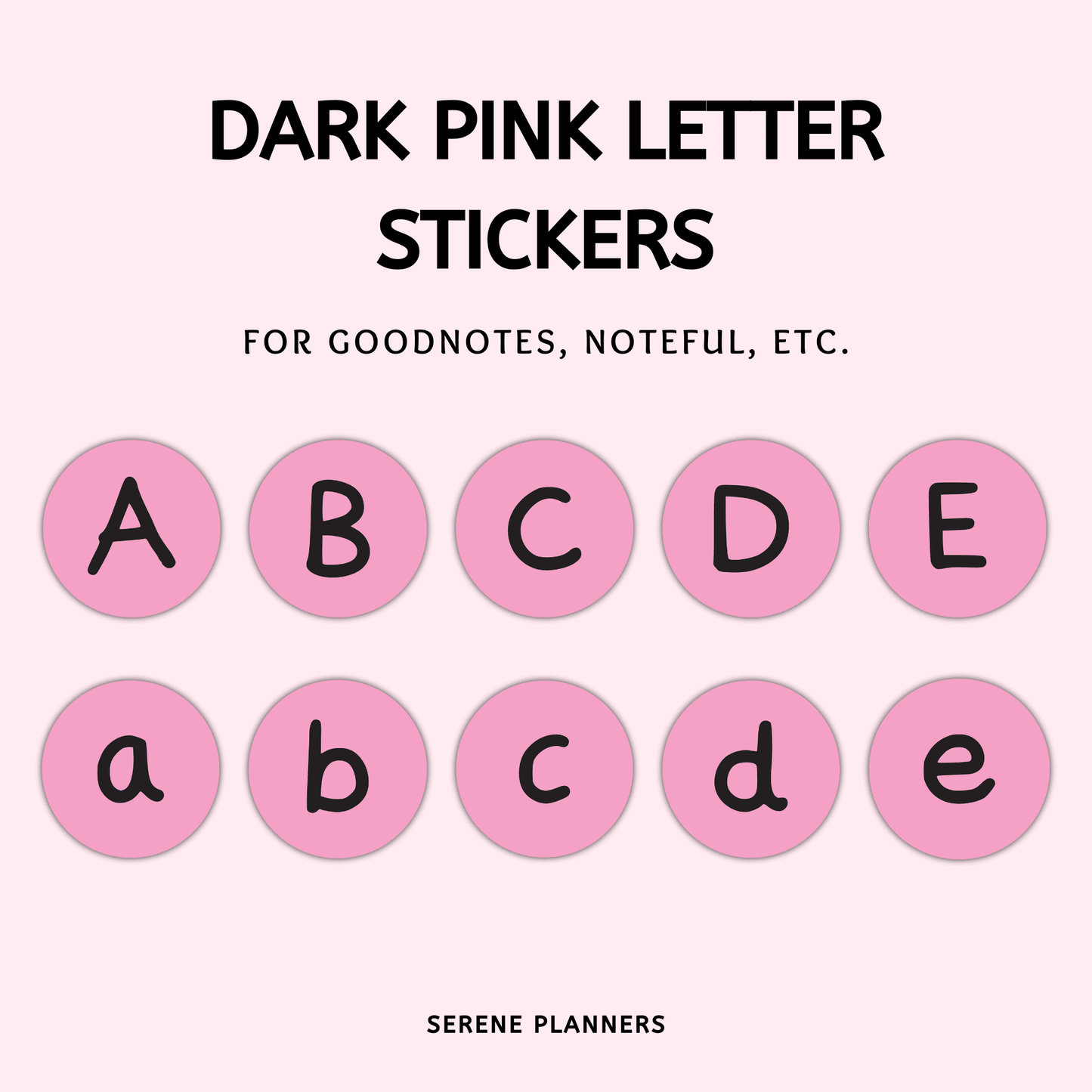 Dark Pink Letter Stickers