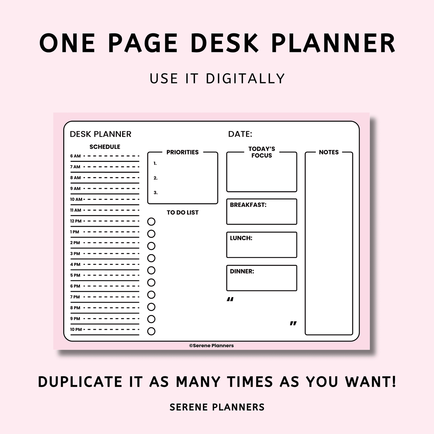 Desk Planner