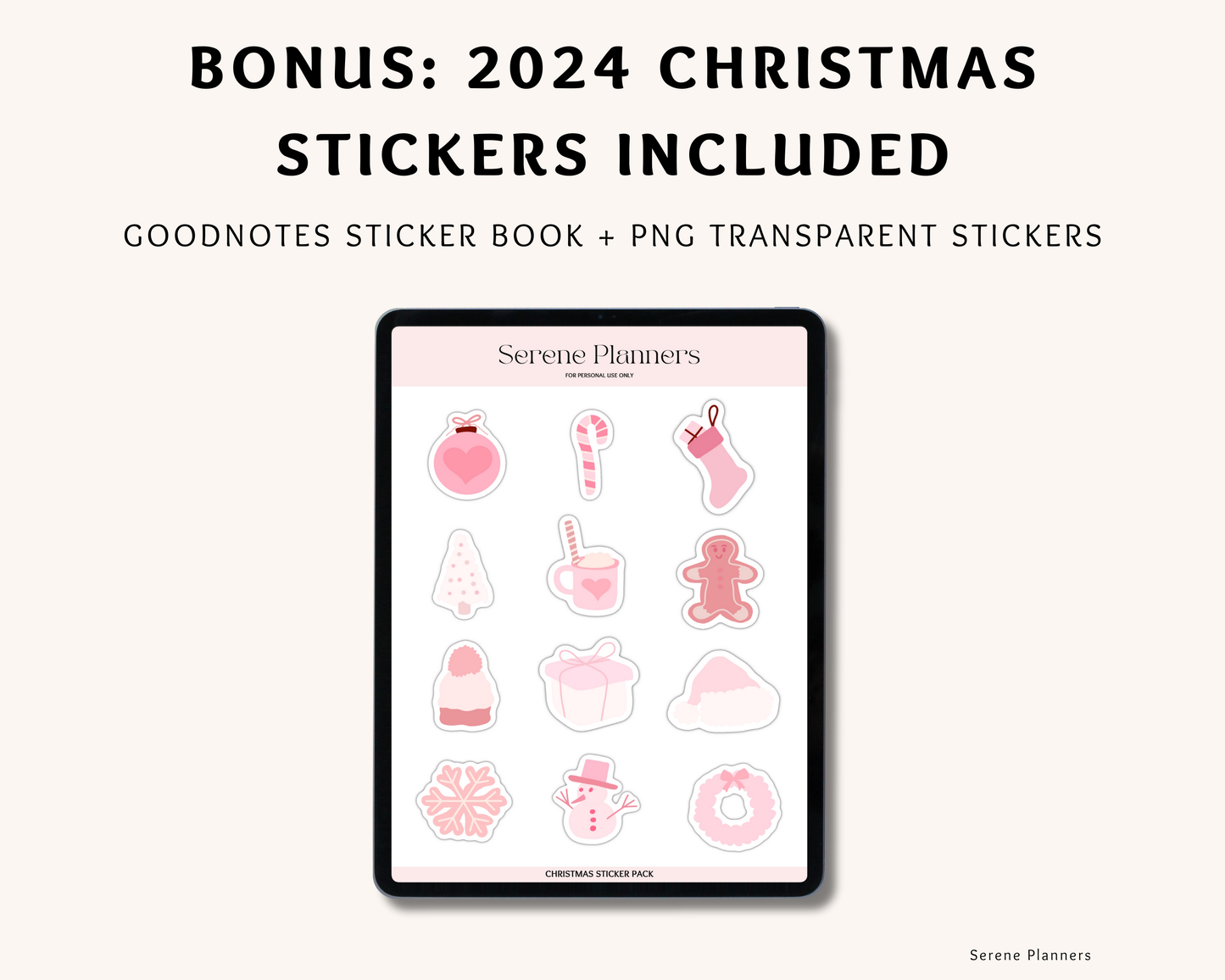 2024 Christmas Planner and Christmas Sticker Bundle