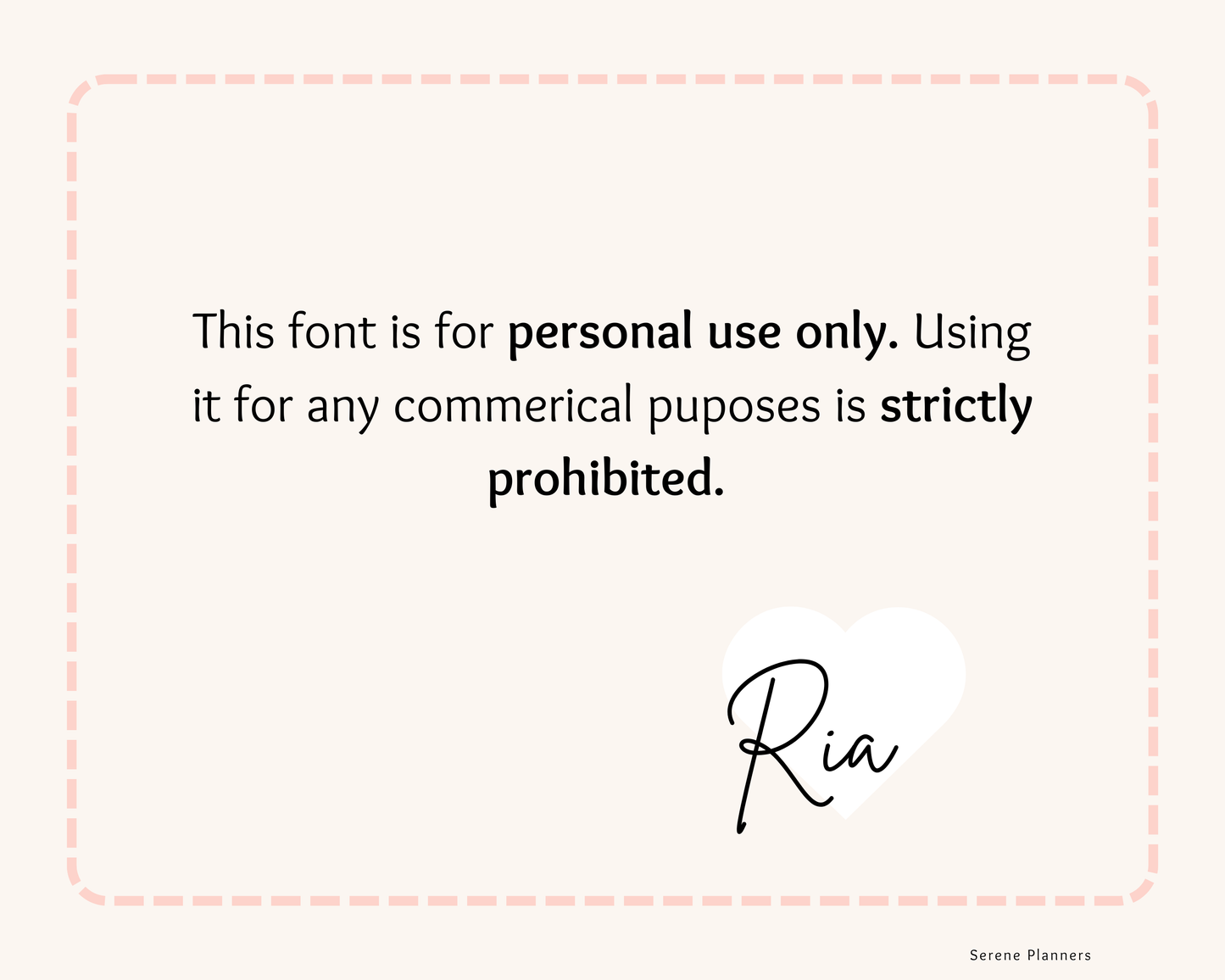 Ria’s Handwriting Font