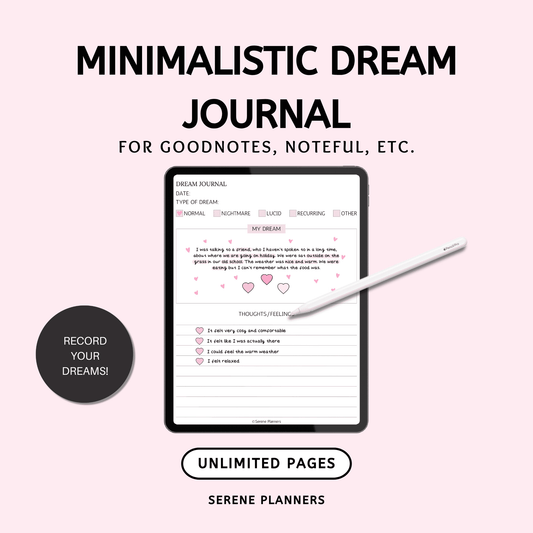 Minimalistic Dream Journal
