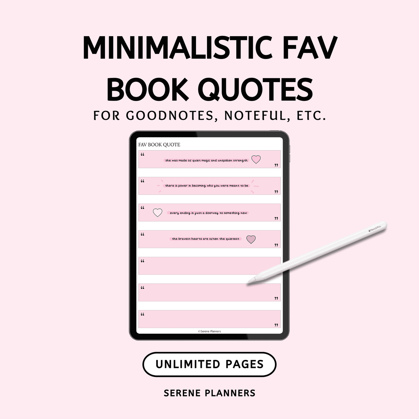 Minimalistic Fav Book Quotes