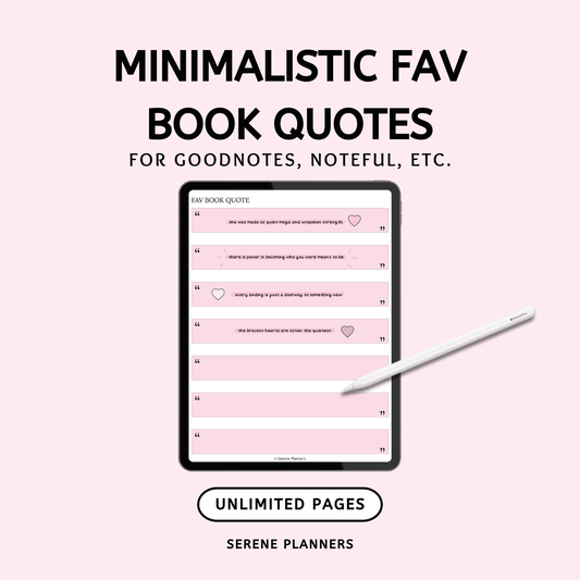 Minimalistic Fav Book Quotes