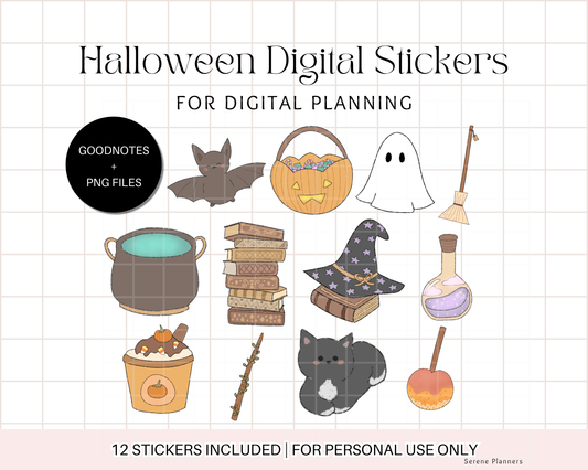 Digital Halloween Stickers 2024