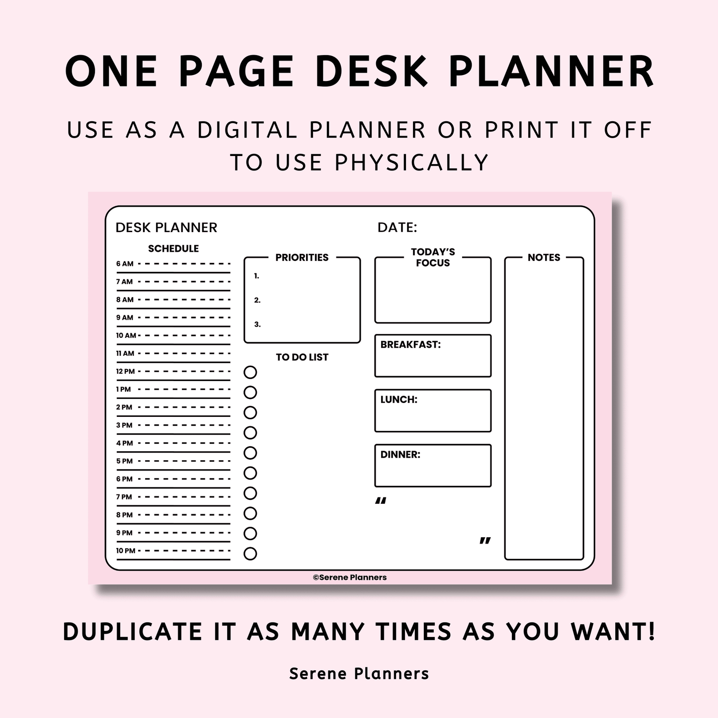 Desk Planner
