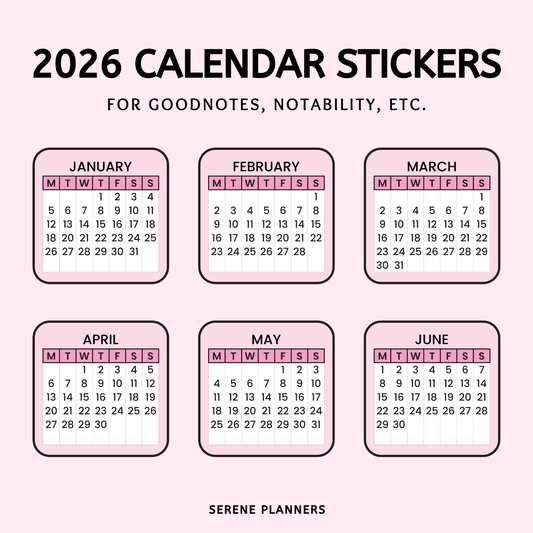2026 Calendar Stickers