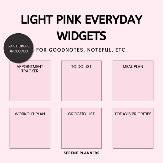Light Pink Everyday Widgets