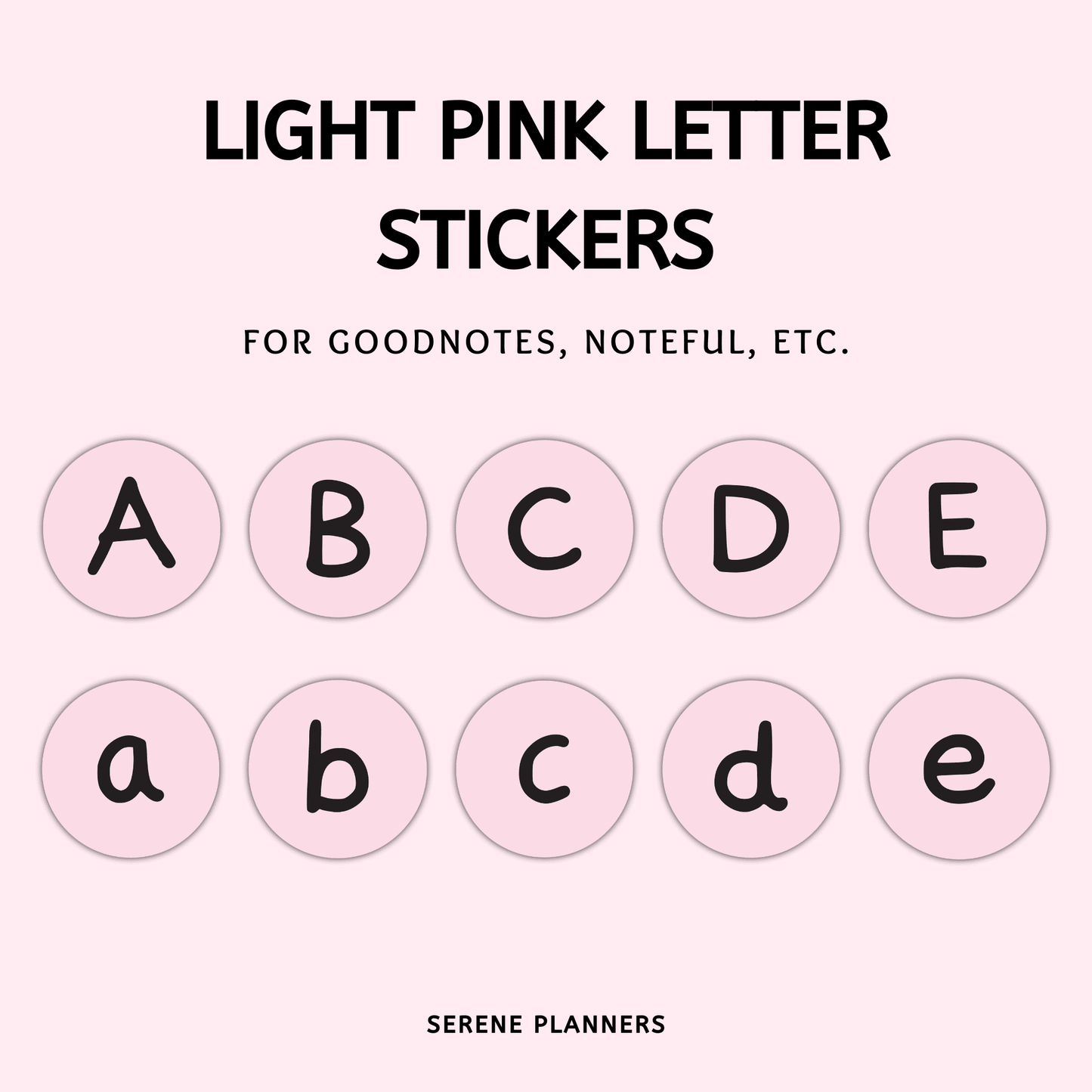 Light Pink Letter Stickers