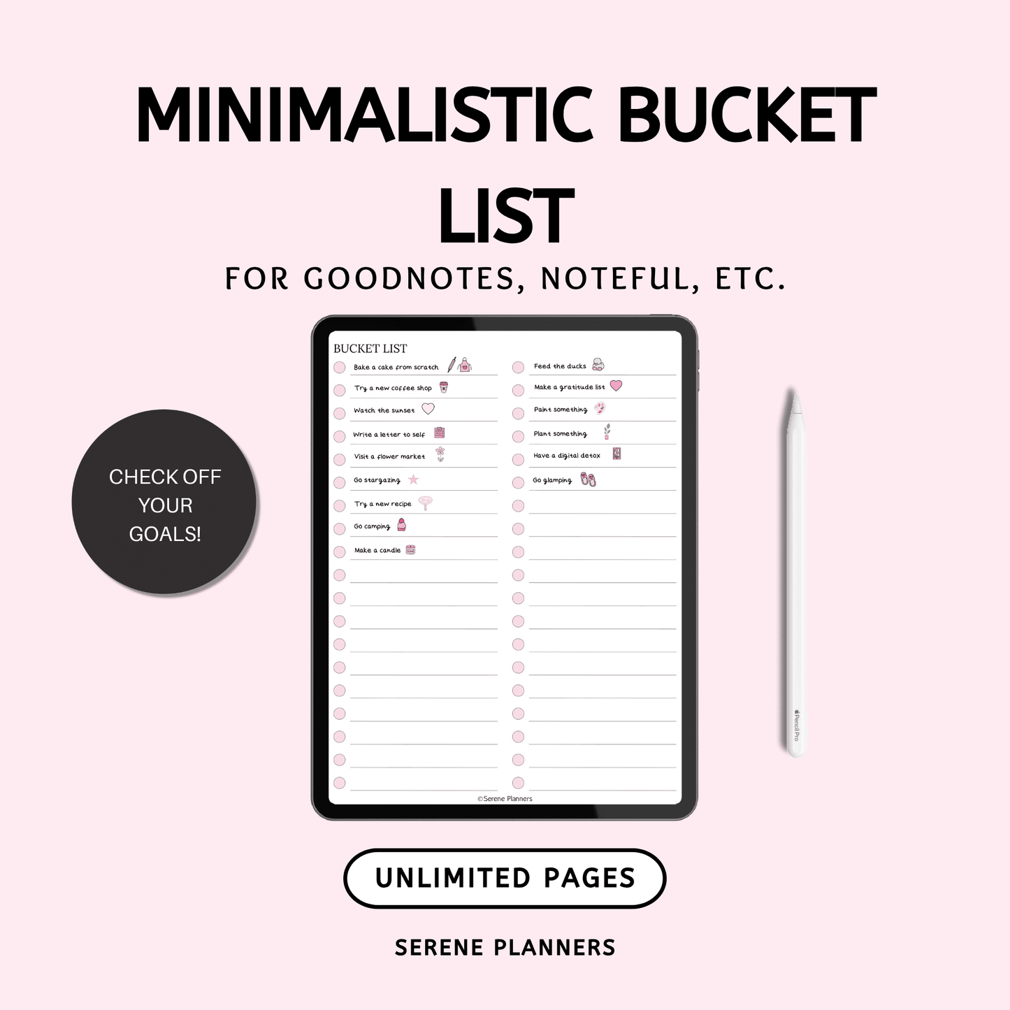 Minimalistic Bucket List