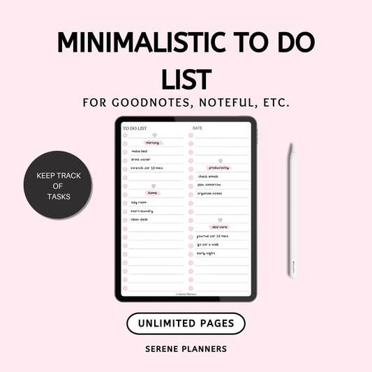 Minimalistic To Do List