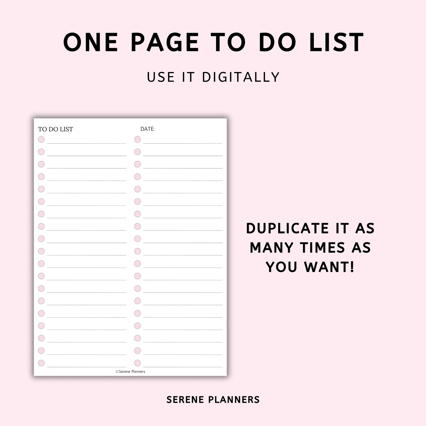 Minimalistic To Do List