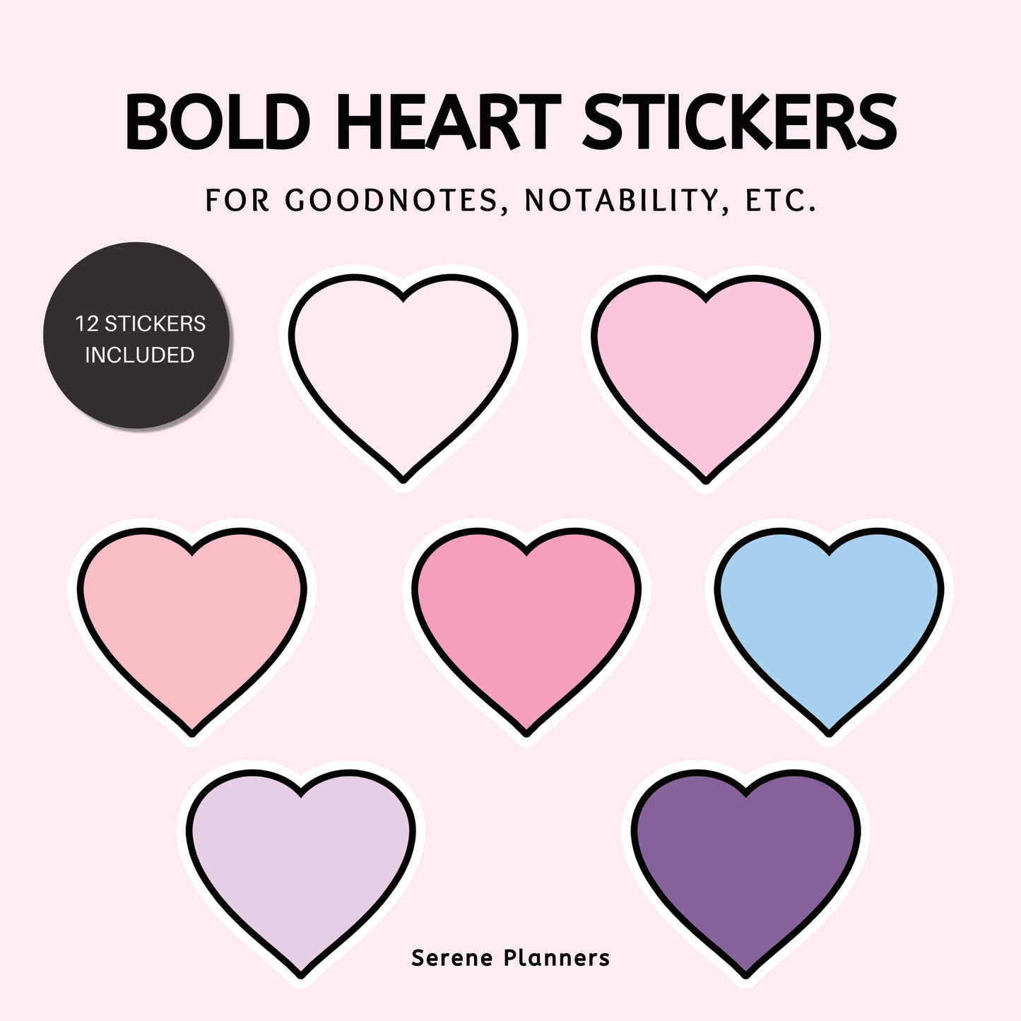 Bold Heart Stickers