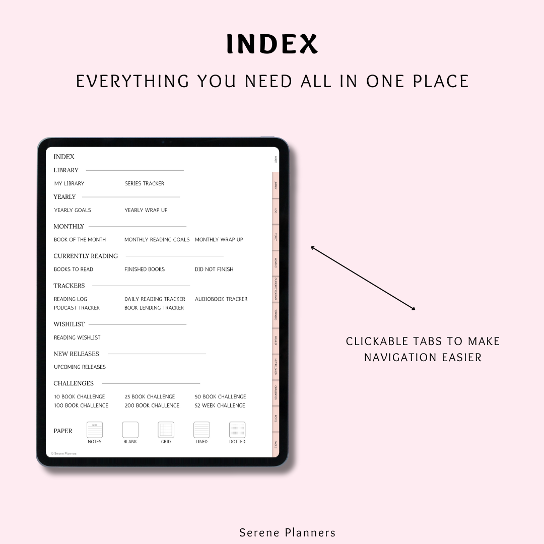 Pink Reading Journal