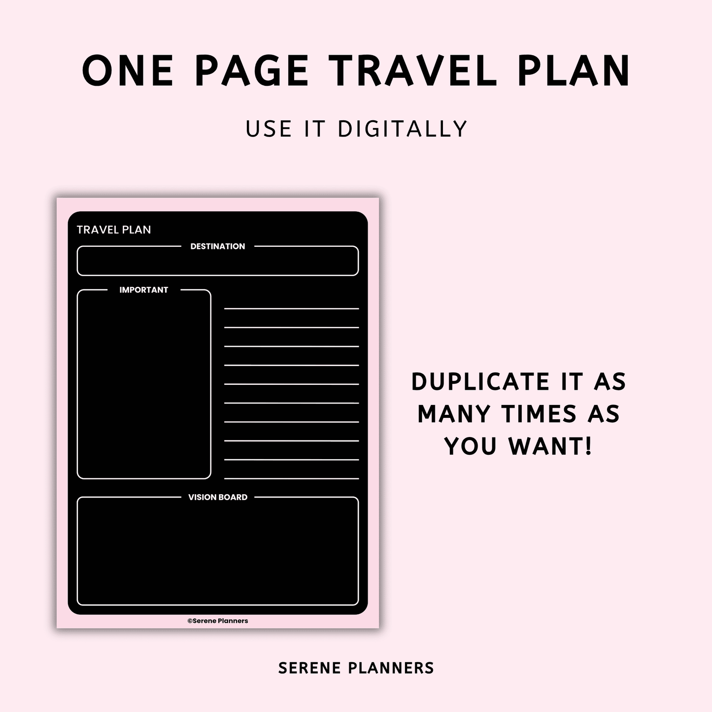 Dark Travel Plan