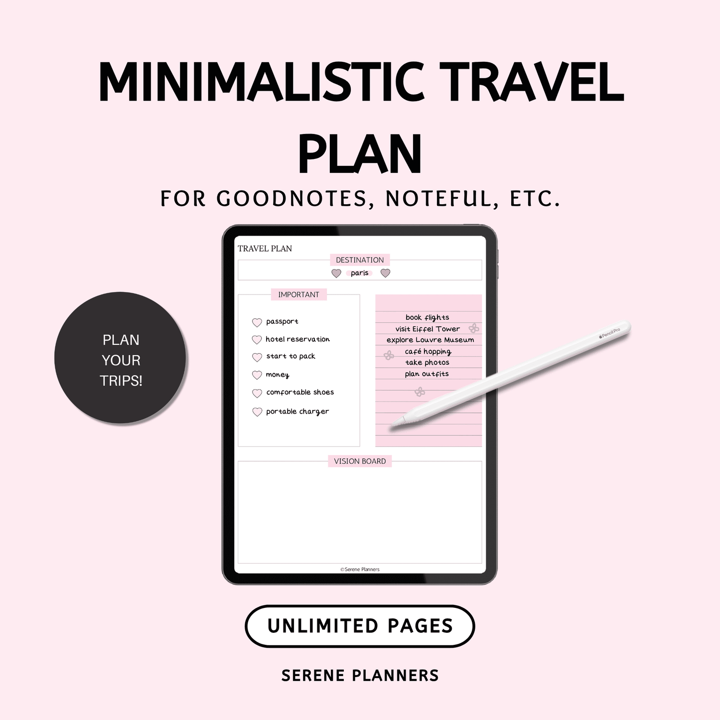 Minimalistic Travel Plan