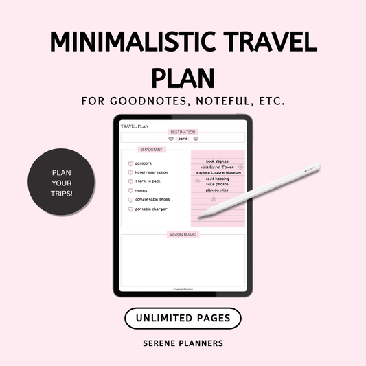 Minimalistic Travel Plan