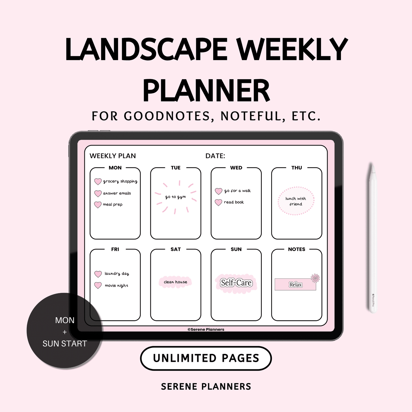 Landscape Weekly Planner