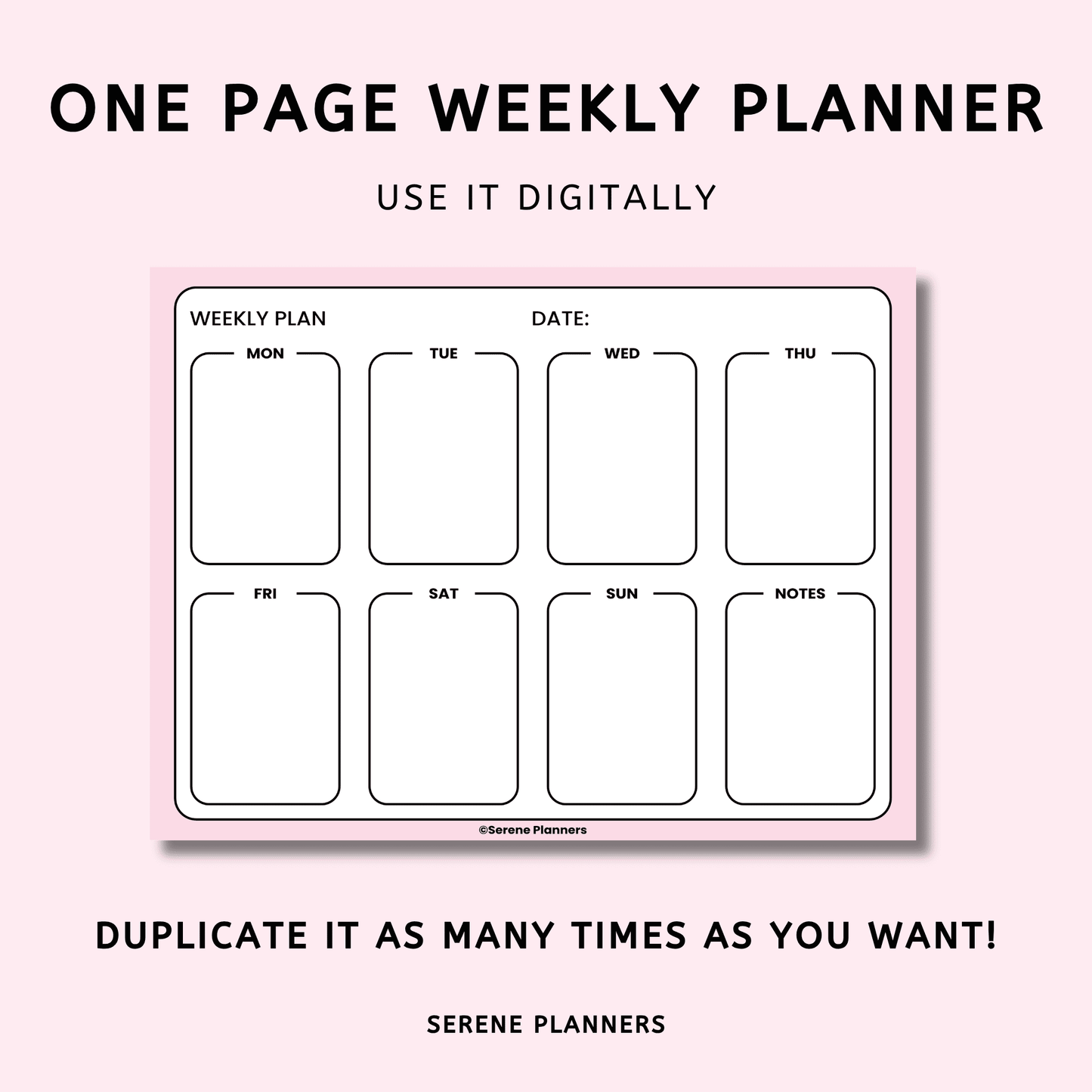 Landscape Weekly Planner