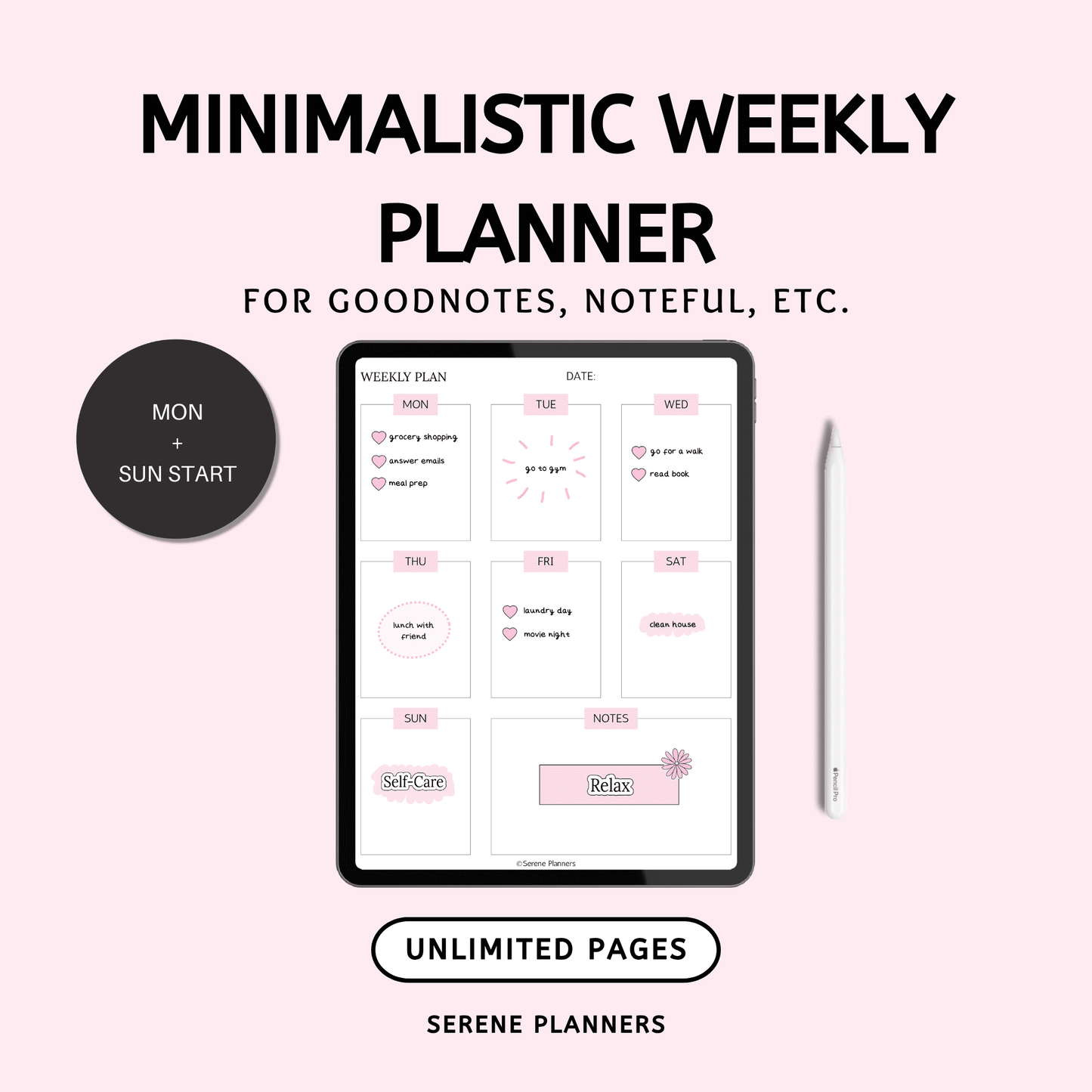 Minimalistic Weekly Planner
