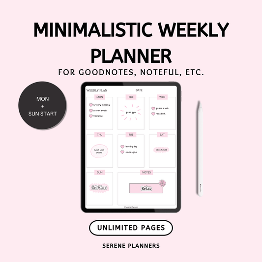 Minimalistic Weekly Planner